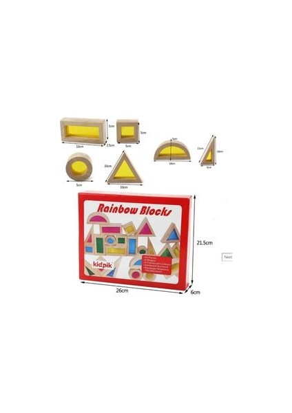 Kidpik Rainbow Blocks Gökkuşağı Blokları 24 Prç.
