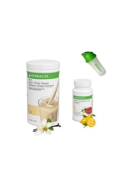 Shake Vanilya - Çay Limon - Aloe Vera - Shaker