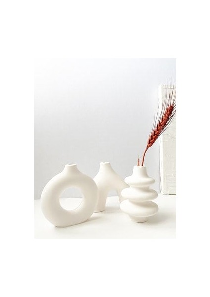 Dekoratif, Minimal 3 Lü Vazo Set