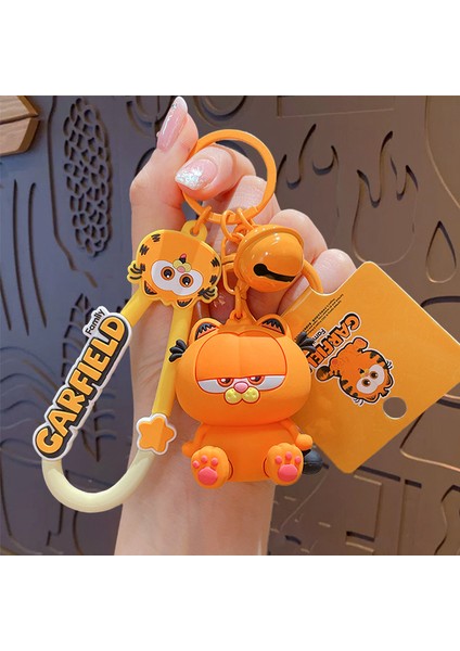 3 Garfield Anahtarlık Çift Sevimli Okul Çantası Kolye Araba Anahtarlık (Yurt Dışından)