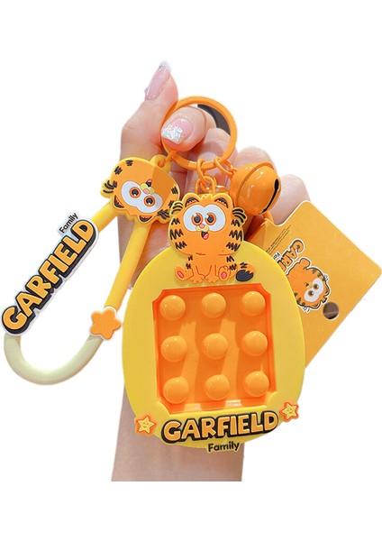 3 Garfield Anahtarlık Çift Sevimli Okul Çantası Kolye Araba Anahtarlık (Yurt Dışından)