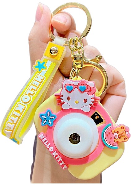 3 Sanrio Projeksiyon Kamera Anahtarlık Yaratıcı Araba Çantası Anahtarlık Kolye (Yurt Dışından)