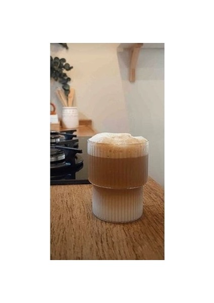 Isıya Dayanıklı Origami Stil Bardak | Kahve ve Sunum Bardağı | Borosiklat Cam Bardak 300ML