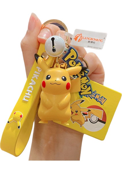 3 Pokémon Bebek Anahtarlık Kolye Sevimli Karikatür Pikachu Çift Araba Anahtarlık Kolye (Yurt Dışından)