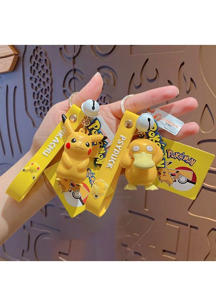 3 Pokémon Bebek Anahtarlık Kolye Sevimli Karikatür Pikachu Çift Araba Anahtarlık Kolye (Yurt Dışından)