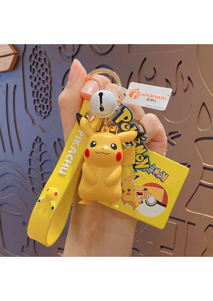 3 Pokémon Bebek Anahtarlık Kolye Sevimli Karikatür Pikachu Çift Araba Anahtarlık Kolye (Yurt Dışından)