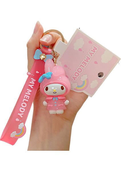 3 Karikatür Sanrio Boncuklu Bilezik Anahtarlık Anahtarlık Yaratıcı Kuromi Araba Çantası Anahtarlık Bebek Kolye (Yurt Dışından)