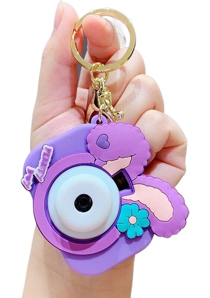 3 Sanrio Projeksiyon Kamera Anahtarlık Yaratıcı Araba Çantası Anahtarlık Kolye (Yurt Dışından)