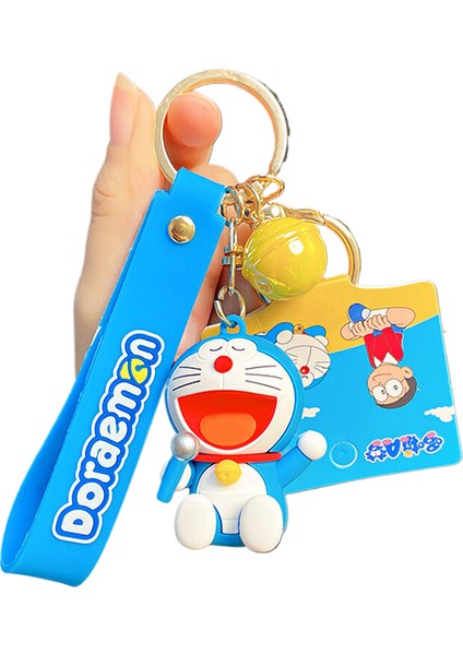 3 Karikatür Doraemon Anahtarlık Kolye Sevimli Tinkerbell Kedi Bebek Araba Anahtarlık (Yurt Dışından)