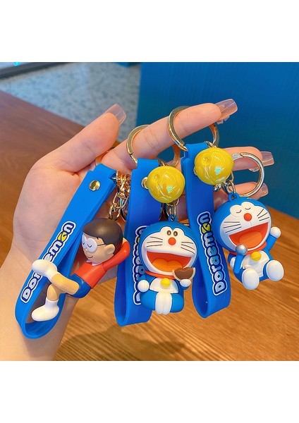 3 Karikatür Doraemon Anahtarlık Kolye Sevimli Tinkerbell Kedi Bebek Araba Anahtarlık (Yurt Dışından)