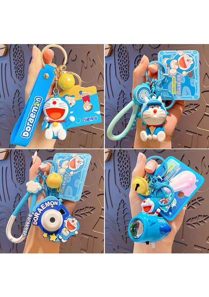 3 Karikatür Doraemon Anahtarlık Kolye Sevimli Tinkerbell Kedi Bebek Araba Anahtarlık (Yurt Dışından)
