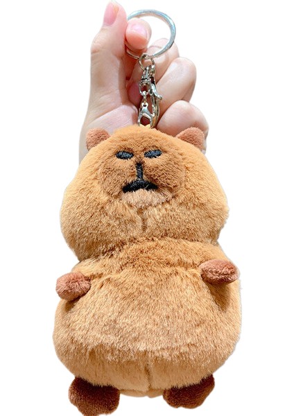 3 Yaratıcı Peluş Kapibara Üfleme Kabarcıklar Anahtarlık Kolye Sevimli Çift Okul Çantası Anahtarlık (Yurt Dışından)