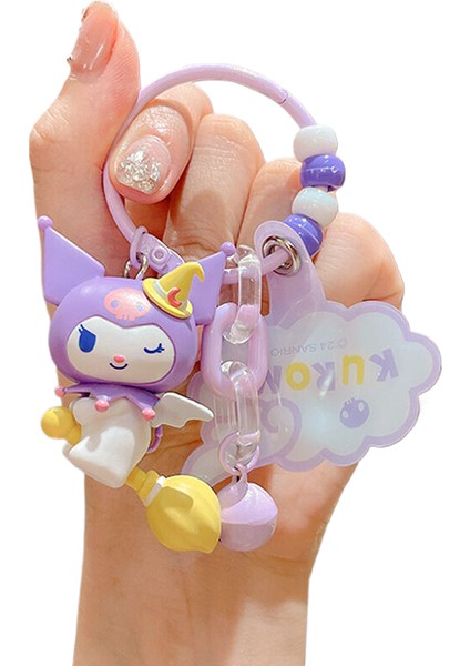 3 Karikatür Sanrio Boncuklu Bilezik Anahtarlık Anahtarlık Yaratıcı Kuromi Araba Çantası Anahtarlık Bebek Kolye (Yurt Dışından)