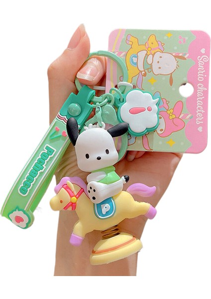 3 Karikatür Sanrio Boncuklu Bilezik Anahtarlık Anahtarlık Yaratıcı Kuromi Araba Çantası Anahtarlık Bebek Kolye (Yurt Dışından)