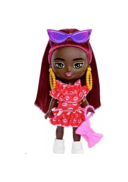 Barbie Ekstra Mini Mini Bebek 3" Bordo Saçlı HLN47-JA10