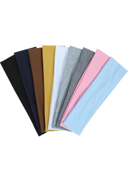 Pcs Women's Headband Non-Slip Headband Ladies Hair Soft Elastic Hairband Fashion Cotton Elastic Sweatproof Headband (Yurt Dışından)