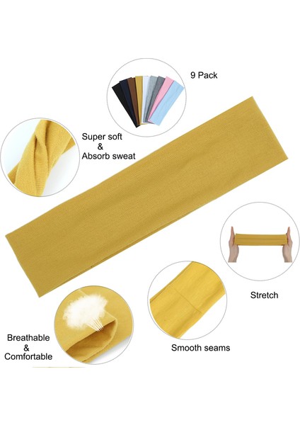 Pcs Women's Headband Non-Slip Headband Ladies Hair Soft Elastic Hairband Fashion Cotton Elastic Sweatproof Headband (Yurt Dışından) modelleri
