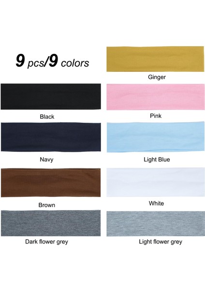 Pcs Women's Headband Non-Slip Headband Ladies Hair Soft Elastic Hairband Fashion Cotton Elastic Sweatproof Headband (Yurt Dışından) fırsatları