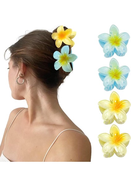 Flower Hair Clips - 4pcs Large Claw Clips For Thick/thin Hair Claws Strong Fixation Non-Slip Cute Hair Clips For Women Girls Hair Accessories Holiday Gifts (Yurt Dışından) fiyatları