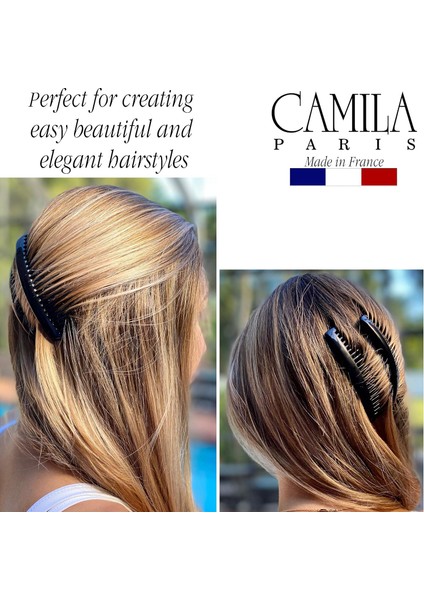 Side Comb Large 2-Piece Set Round Tortoise Shell Soft And Durable Cellulose Strong Fixation Women's Hair Clips Non-Slip Styling Girls Hair Accessories (Yurt Dışından) fırsatları