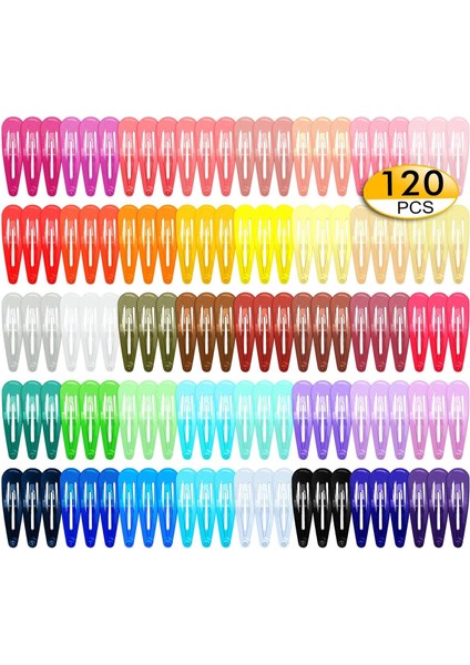120PCS Colorful Hair Clips 2 Inch Hair Clips Metal Snap Clips Candy Color Hair Accessories For Kids Teens Toddlers Women (40 Colors) (Yurt Dışından)