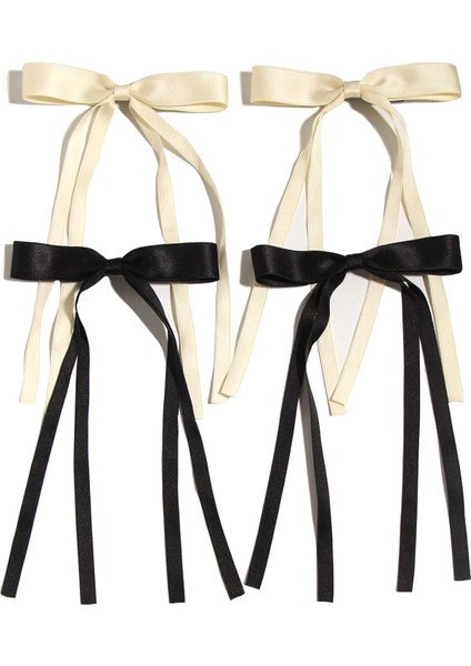 Women's Hairpins Tassel Ribbon Bow Long Tail Clip Girls Solid Color Accessories Hairpin Claw Bow (Yurt Dışından) fiyatları