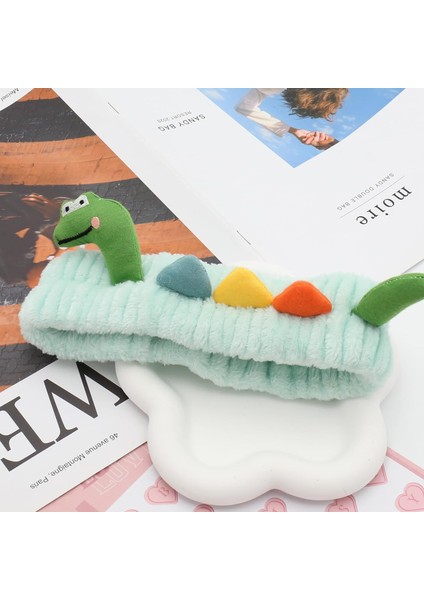 Fun Dinosaur Headband Cute Animal Cat Duck Frog Dinosaur Snail Kawaii Hairband For Face Washing Shower Sports Beauty Skin Care (Yurt Dışından) fırsatları