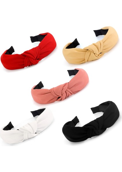 Pack Women's Headband Knotted Headband Solid Color Headband Non-Slip Headband Women's Thin Thick Short Hair Washing Face Hair Accessories Women's Gift (Yurt Dışından)