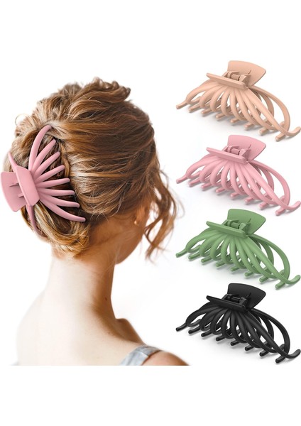 Women Hair Clips Matte Non-Slip Large Hair Clips For Thick And Thin Hair 4.7 Inch Styling Large Hair Clips Fashion Hairstyle Accessories Women Girls Christmas Gifts (Yurt Dışından)