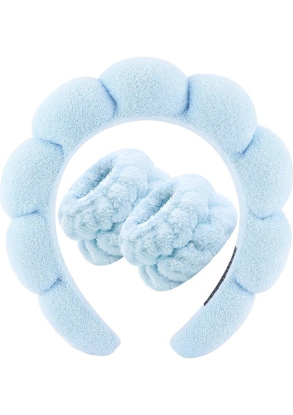 Spa Headband For Face Washing Skin Care Headband Terry Cloth Bubble Soft Hairband For Women Girls Fluffy Padded Headdress Non-Slip Thick Hair Accessories (Yurt Dışından)