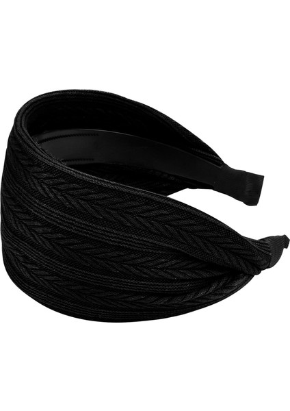 Womens Black Wide Headband Bohemian Headband Thick Band Teeth Large Headband Womens Hair Turban Hairband Hair Accessories (Yurt Dışından)