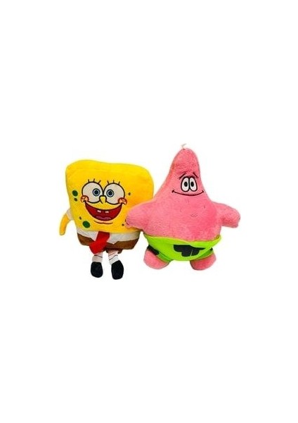 Sünger Bob ve Patrick 2li Sponge Bob Peluş Oyuncak Orijinal Sünger Bob ve Patrick 2li