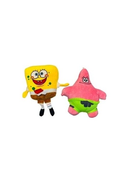 Sünger Bob ve Patrick 2li Sponge Bob Peluş Oyuncak Orijinal Sünger Bob ve Patrick 2li
