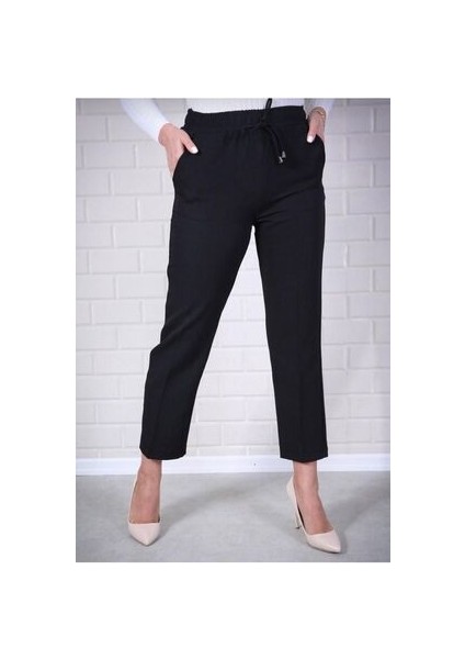 Kadın Ip Detaylı Beli Lastikli Yandan Cepli Havuç Kesim Pantolon fiyatları