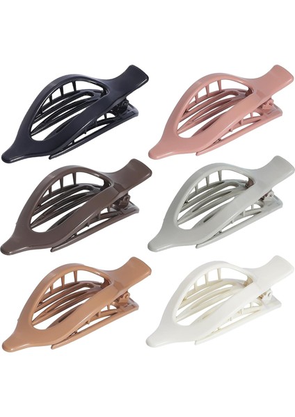 Flat Hair Clips 6 Pieces Clips French Style For Thick Hair Crocodile Hair Clips For Thin Hair Duck Peel Hair Clips Women's Hair Accessories (Yurt Dışından)
