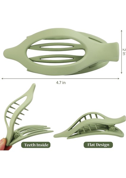 Flat Hair Clips 6 Pieces Clips French Style For Thick Hair Crocodile Hair Clips For Thin Hair Duck Peel Hair Clips Women's Hair Accessories (Yurt Dışından) fırsatları
