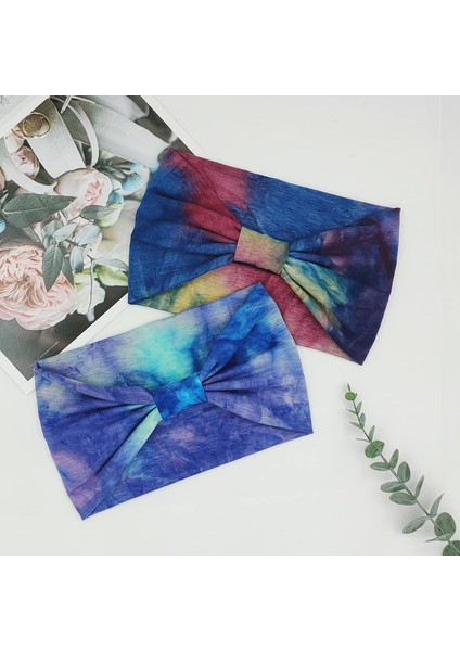 Women's Wide Headband Knotted Headband African Women's Turban Elastic Hair Accessories Tie Dye 4 Pack (Yurt Dışından) fırsatları