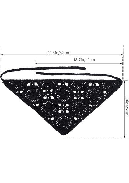 Crochet Turban Headband Headband Women Girls Knitted Floral Hair Accessories Hair Style Holiday Decoration (Black) (Yurt Dışından) modelleri