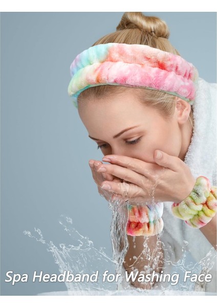 Pack Of Multicolor Sponge Bow Hairbands For Makeup, Skin Care And Face Washing - Wristband Set Women's Hair Accessories (Yurt Dışından) modelleri
