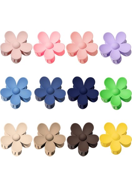 Flower Hair Clips 12PCS Hair Clips Cute Claw Clips Women Girls Matte Jaw Clips For Thick/medium Hair Big Daisy Hair Clips For Thin Hair Fashion (Yurt Dışından) fiyatları