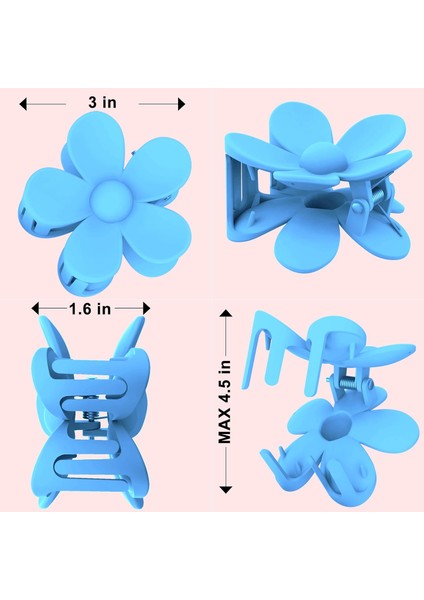 Flower Hair Clips 12PCS Hair Clips Cute Claw Clips Women Girls Matte Jaw Clips For Thick/medium Hair Big Daisy Hair Clips For Thin Hair Fashion (Yurt Dışından) modelleri