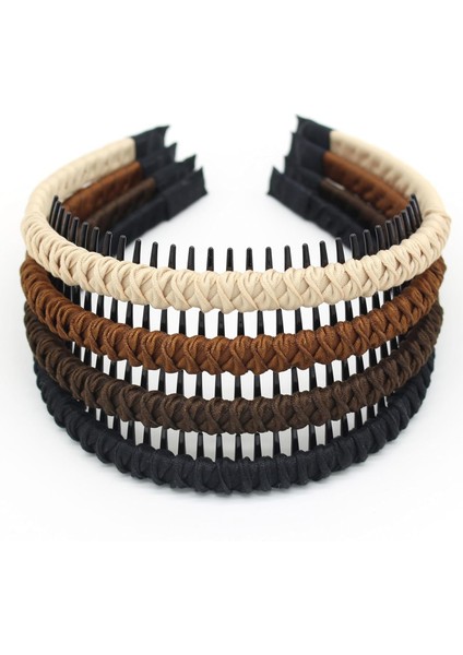 Fashion Floral Teeth Headband Comb Hair Accessories Non-Slip Headband Soft And Comfortable Headband For Women/girls (4 Colors) (Yurt Dışından)