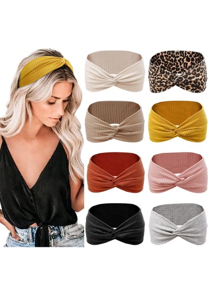 Women's Short Hair Non-Slip Headband. Yoga Exercise Running Sports Elastic Headband Ladies Hair Twist Headband Girls Headband (Yurt Dışından)