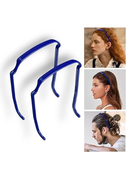 2pcs Square Invisible Hairband Curly Thick Headband Medium Thick Large Hairband Women Curly Hair Fixing Tools Women (Yurt Dışından)