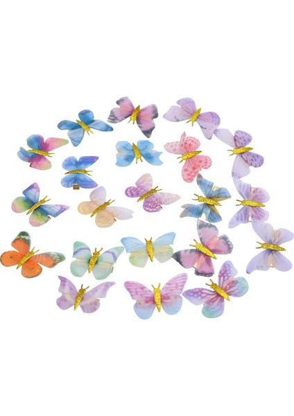 21PCS Butterfly Hair Clips Small Hair Clips Women Glitter Fixed Hair Clips Kawaii Butterfly Headband Wedding Back To School Hair Accessories Gifts (MULTI-COLOR-21PCS) (Yurt Dışından)
