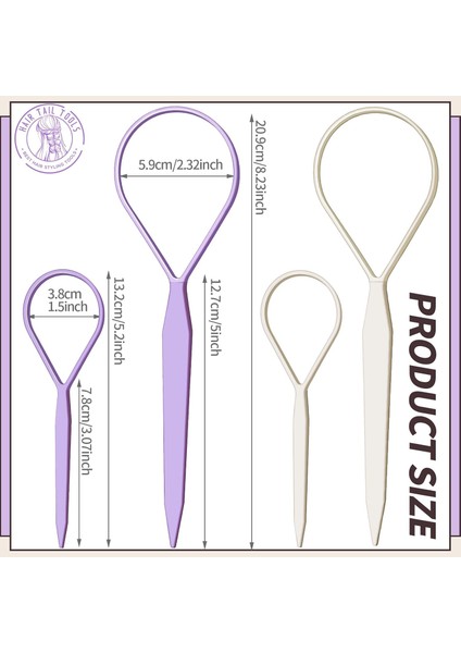 Piece Set Pony Tail Hair Tools 2 Pairs Hair Ring Styling Tools Ponytail Hair Pulling Tools Braiding Hair Tools Women Girls Hair Accessories (Yurt Dışından) fiyatları