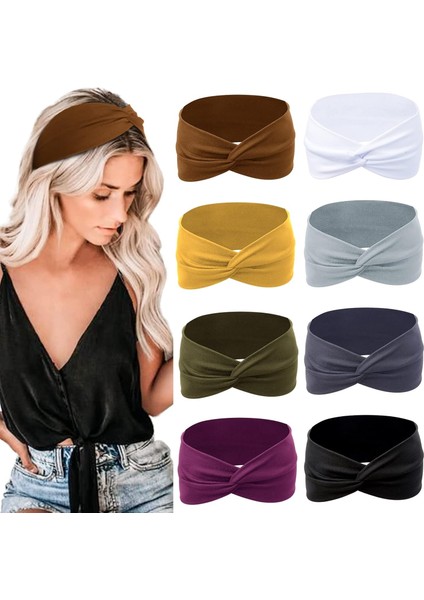Women's Short Hair Non-Slip Headband. Yoga Exercise Running Sports Elastic Headband Ladies Hair Twist Headband Girls Headband (Yurt Dışından)