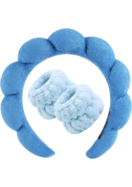 Spa Headband For Face Washing Skin Care Headband Terry Cloth Bubble Soft Hairband For Women Girls Fluffy Padded Headdress Non-Slip Thick Hair Accessories (Yurt Dışından)