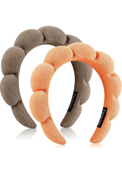 Spa Headbands For Face Washing Or Facial 2 Piece Set Skin Care Headband Fluffy Makeup Headband For Face Washing, Facial Mask, Skin Care (Yurt Dışından)