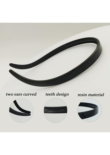 Pcs Tight Fitting Headband Comfortable Plastic Fashion Headband Non-Slip Shark Teeth Thin Hair Accessories Suitable For Women Wearing Glasses (Yurt Dışından) fiyatları